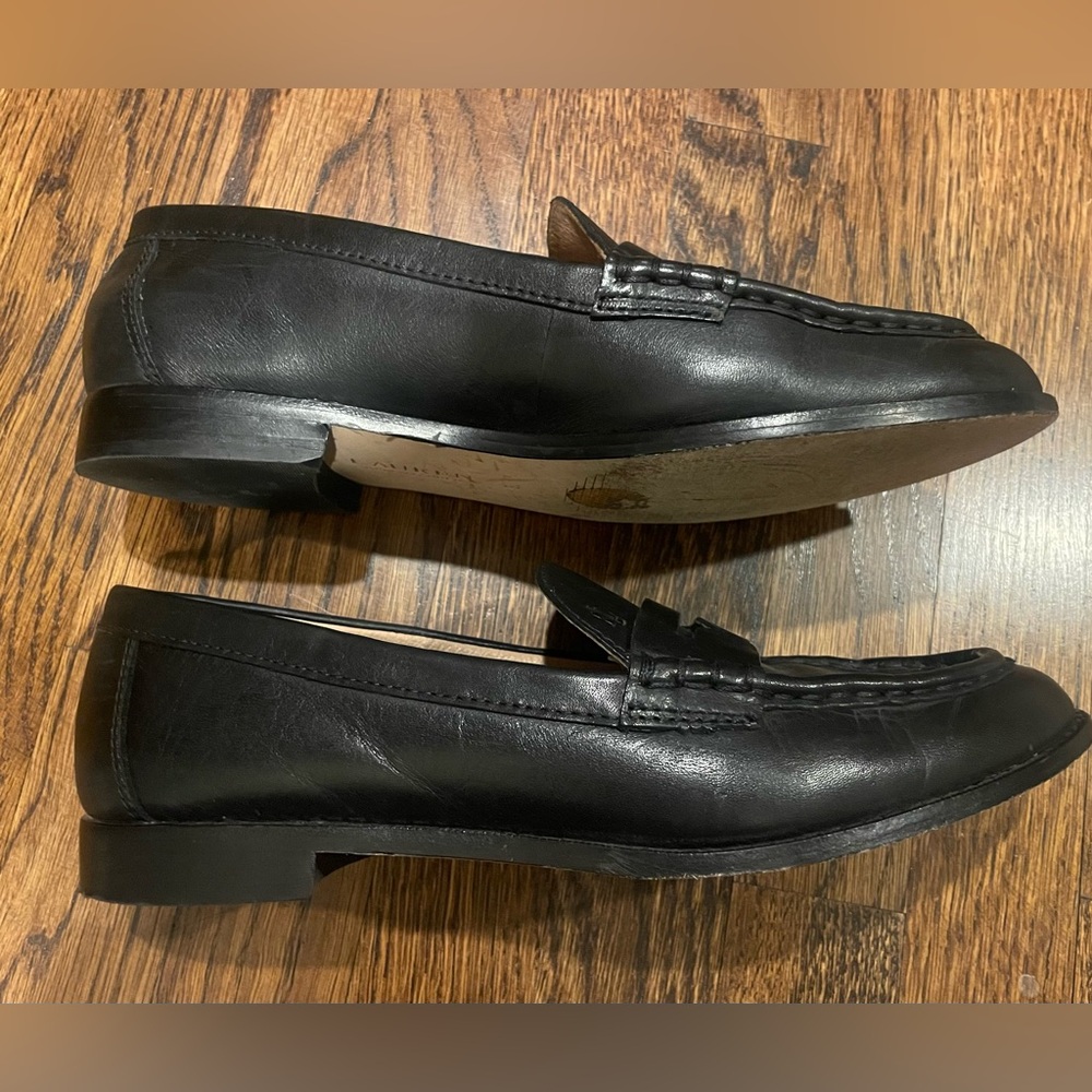 Ralph Lauren | Women’s Lauren Ralph Lauren Winnie Black Leather Loafer | 7 - Picture 4 of 7